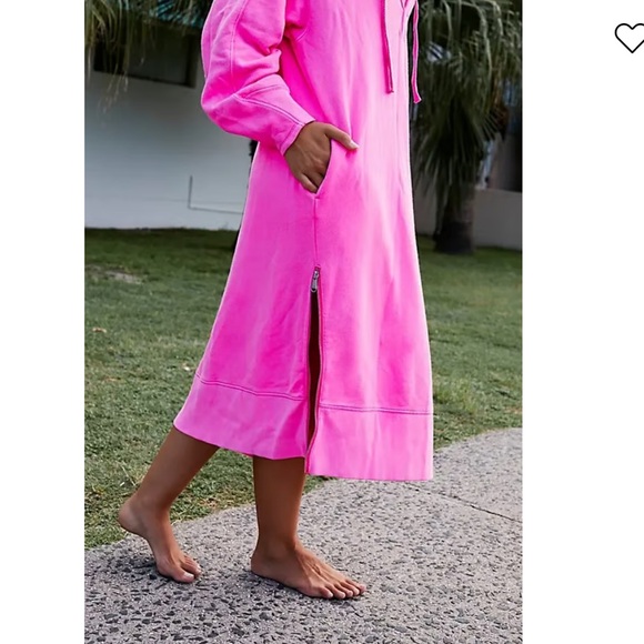 Free People Movement Spur of the Moment Solid Hoodie Dress Pink medium - Picture 3 of 13